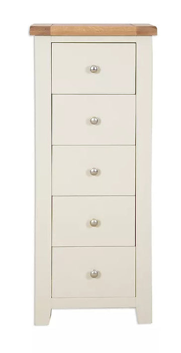 Melbourne Ivory Bedroom 5 Drawer Tall Chest IFDV2 