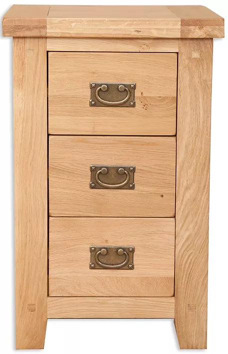 Melbourne Natural Bedroom 3 Drawer Bedside Cabinet IFDV2 