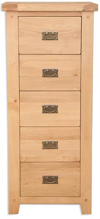 Melbourne Natural Bedroom 5 Drawer Tall Chest IFDV2 