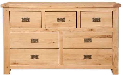 Melbourne Natural Bedroom 7 Drawer Wide Chest IFDV2 