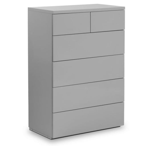 Monaco 4+2 Drawer Chest - Grey High Gloss Chest of Drawers Julian Bowen V2 