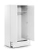 Monaco 2 Door Combination Wardrobe - White High Gloss Wardrobe Julian Bowen V2 