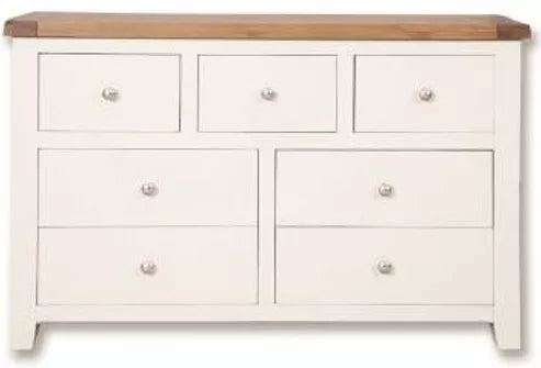 Melbourne White Bedroom 7 Drawer Wide Chest IFDV2 