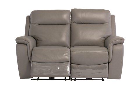 Livorno Leather Electric 2 Seater Recliner - Grey supplier 120 