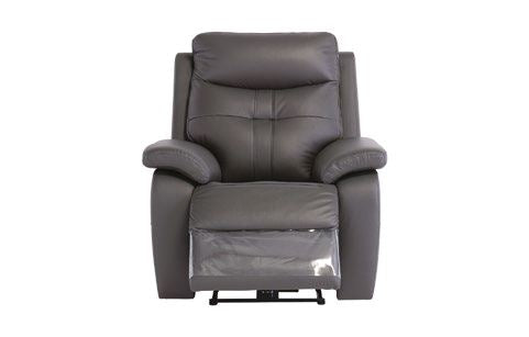 DUBLIN Leather Electric Recliner - Charcoal supplier 120 