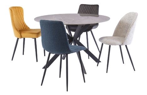 Jasper 1.2M Round Dining Table - Grey supplier 120 