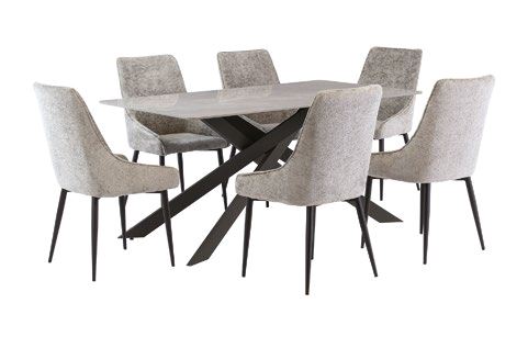 Sacramento 1.6M Dining Table - Rebecca Grey / Black Leg supplier 120 