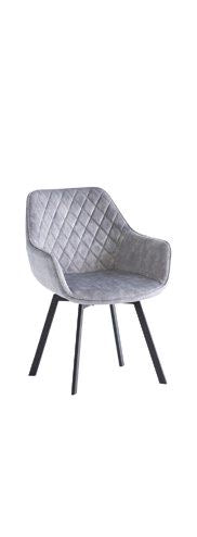 Winfield Swivel Dining Chair - Silver Velvet supplier 120 