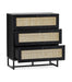 Padstow 3 Drawer Chest - Black Chest Of Drawers Julian Bowen V2 