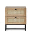 Padstow 2 Drawer Bedside - Oak Bedside Cabinets Julian Bowen V2 