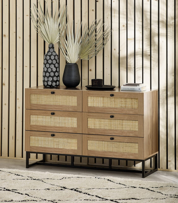 Padstow 6 Drawer Chest - Oak Chest Of Drawers Julian Bowen V2 