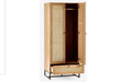 PADSTOW WARDROBE - OAK 2 DOOR WARDROBE JB 