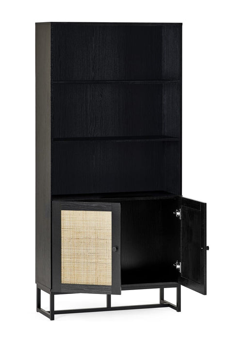Padstow Tall Bookcase - Black Bookcase Julian Bowen V2 