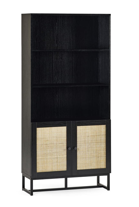 Padstow Tall Bookcase - Black Bookcase Julian Bowen V2 