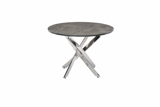 KINGSVILLE 1.07m ROUND DINING TABLE (CHROME LEG) supplier 120 