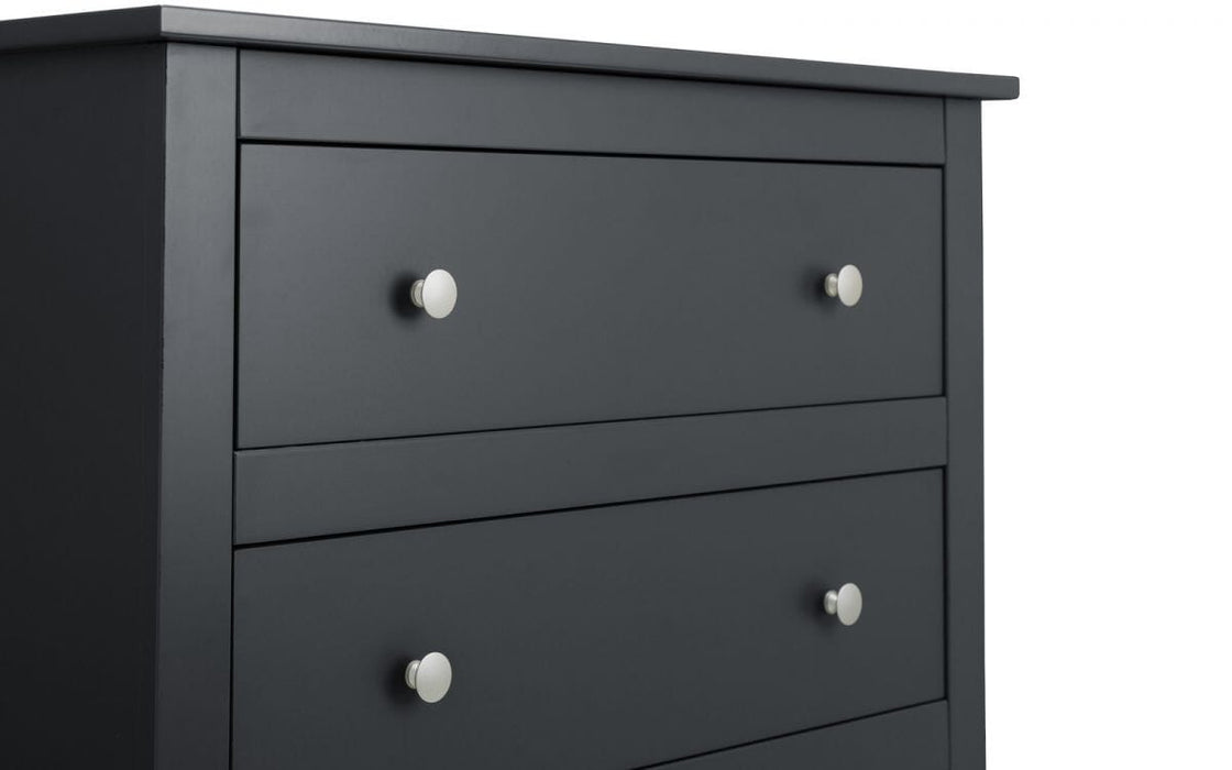 Radley 4 Drawer Chest - Anthracite Chest of Drawers Julian Bowen V2 