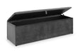 Ravello Blanket Box Dark Grey Velvet Blanket Box Julian Bowen V2 