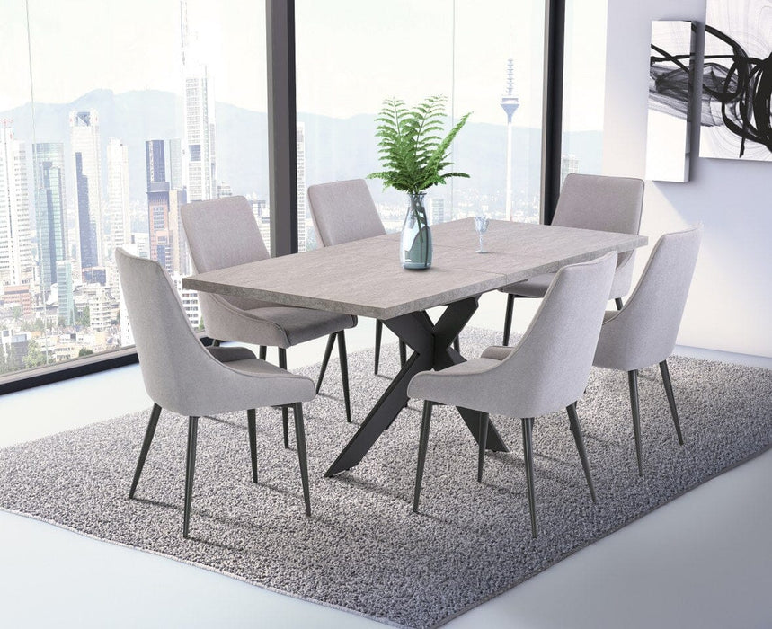 MIAMI 1.6m (+0.4m) EXTENDING DINING TABLE - LIGHT GREY Dining Table supplier 120 