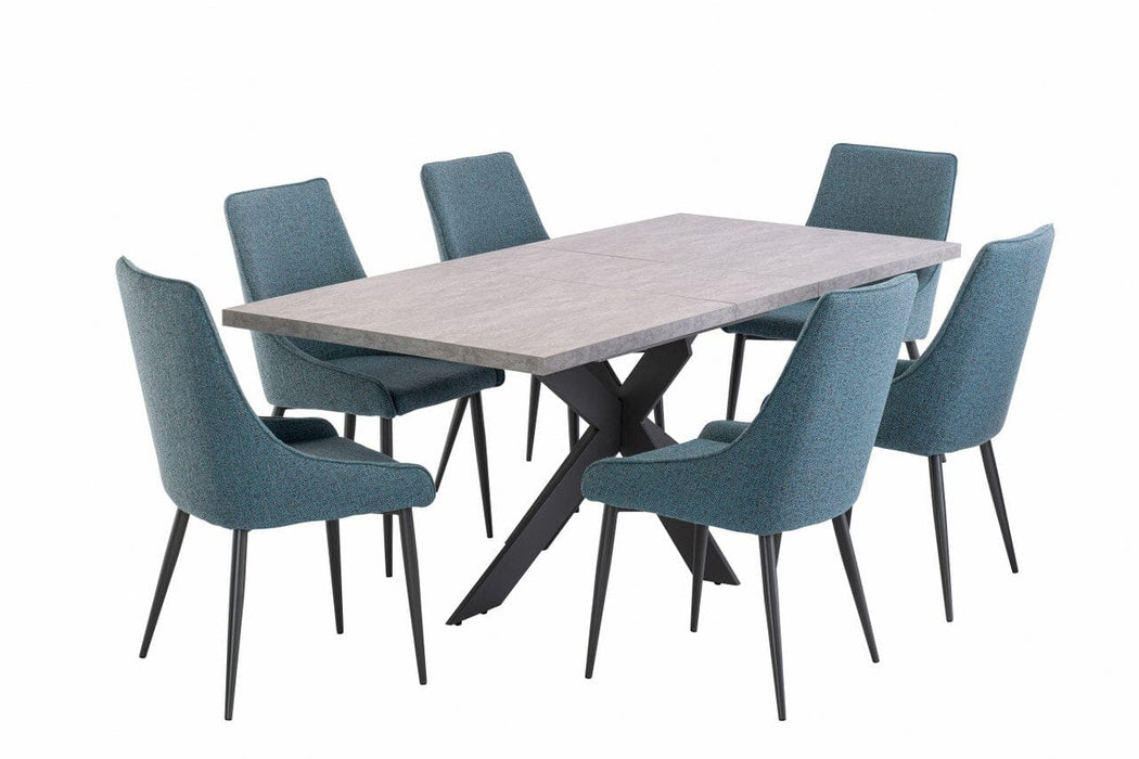 MIAMI 1.6m (+0.4m) EXTENDING DINING TABLE - LIGHT GREY Dining Table supplier 120 