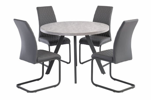 MIAMI 1.07m ROUND DINING TABLE - LIGHT GREY Dining Table supplier 120 