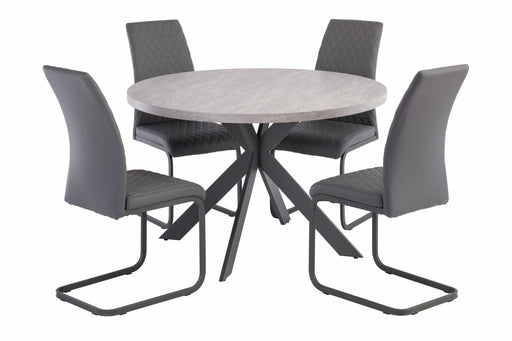 MIAMI 1.2m ROUND DINING TABLE - LIGHT GREY Dining Table supplier 120 