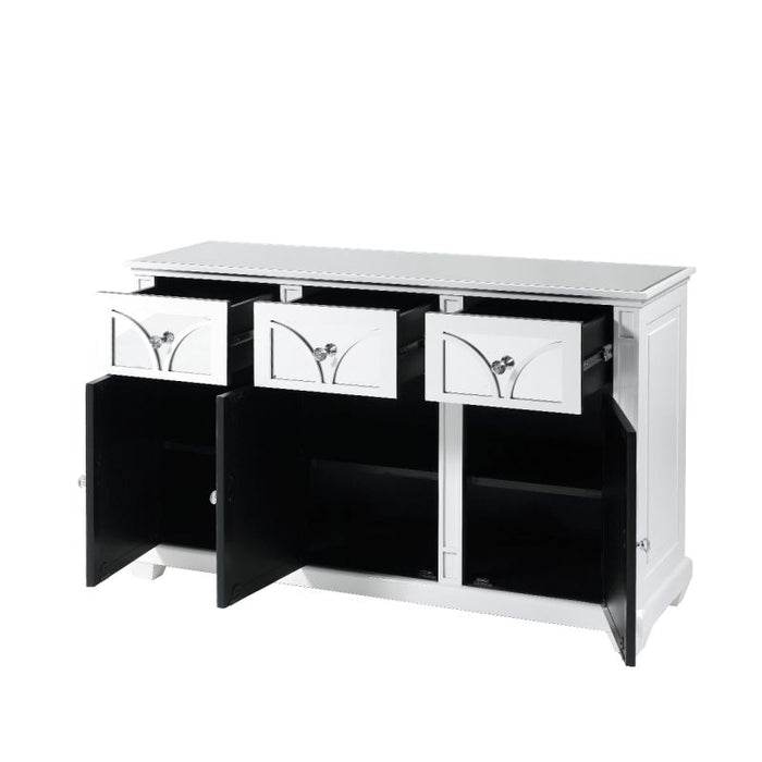 Torino White Metal Frame and 3 Drawer 3 Door Wood Sideboard Cabinet Sideboards CIMC 