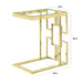 Geo C-Shaped Gold Metal Frame with Clear Glass Top Sofa Table Sofa Tables CIMC 