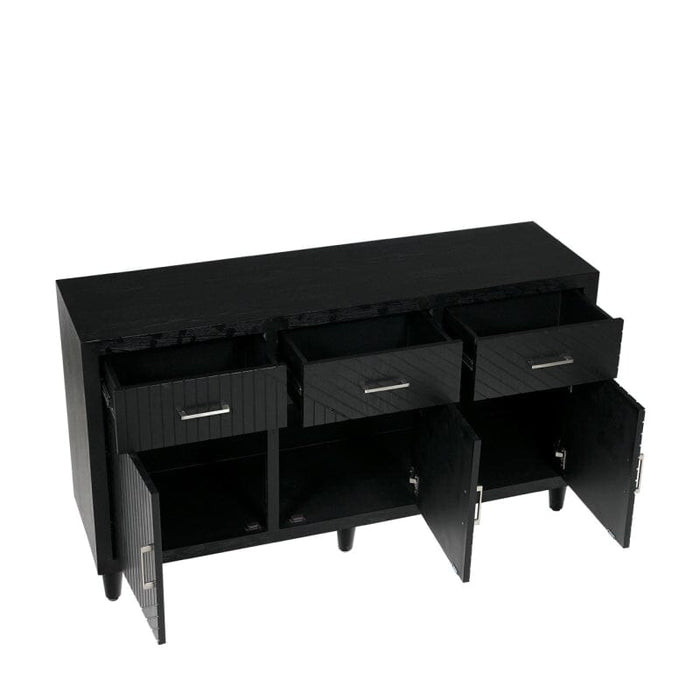 Solano 3 Drawer 3 Door Sideboard Black Sideboards CIMC 