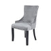 Grey Velvet Dining Chair With Ring Diamond Back Dining Chair CIMC 