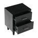 Solano 2 Drawer Bedside Cabinet Black - KD Legs Bedside Cabinet CIMC 