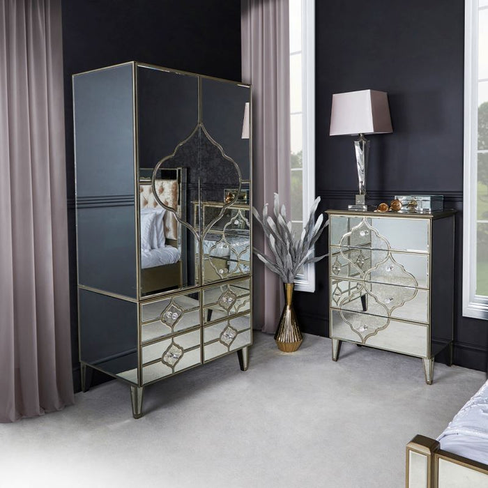 Marrakech Mirror 4 Drawer Cabinet Chest of Drawers CIMC 