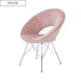 Orb Chrome and Pink Velvet Chair Dining Chair CIMC 