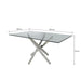 Value Nova 160cm Chrome and Glass Dining Table *(Del. 10 Days Approx. for UK & 14-21 Days for Ireland) Dining Table CIMC 