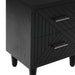 Solano 2 Drawer Bedside Cabinet Black - KD Legs Bedside Cabinet CIMC 