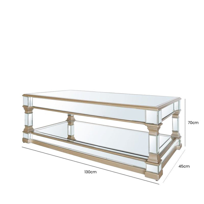 Apollo Champagne Mirrored Coffee Table Coffee Tables CIMC 