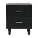 Solano 2 Drawer Bedside Cabinet Black - KD Legs Bedside Cabinet CIMC 