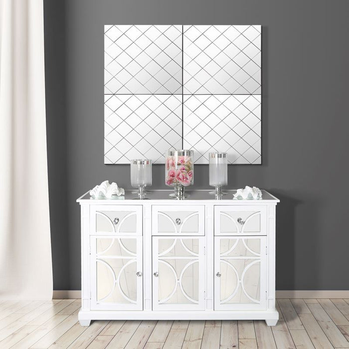 Torino White Metal Frame and 3 Drawer 3 Door Wood Sideboard Cabinet Sideboards CIMC 