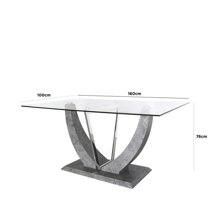 Leo Grey Dining Table *(Del. 10 Days Approx. for UK & 14-21 Days for Ireland) Dining Table CIMC 