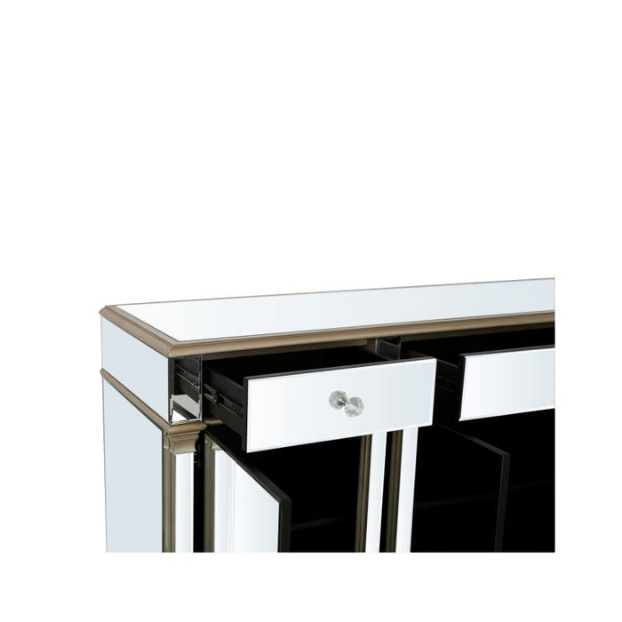 Apollo Champagne Mirrored 4 Door 3 Drawer Sideboard Sideboards CIMC 