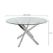 Value Nova 130cm Chrome and Glass Dining Table *(Del. 10 Days Approx. for UK & 14-21 Days for Ireland) Dining Table CIMC 