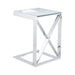 Zenith Silver Square Top Glass Clear Crystal Stainless Steel Sofa Table Sofa Tables CIMC 