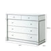 Athena Silver Mirror 5 Drawer Chest Chest of Drawers CIMC 