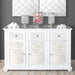 Torino White Metal Frame and 3 Drawer 3 Door Wood Sideboard Cabinet Sideboards CIMC 