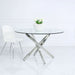 Value Nova 130cm Chrome and Glass Dining Table *(Del. 10 Days Approx. for UK & 14-21 Days for Ireland) Dining Table CIMC 