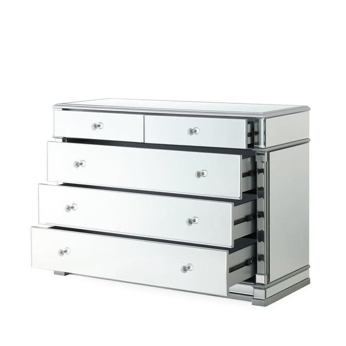 Athena Silver Mirror 5 Drawer Chest Chest of Drawers CIMC 