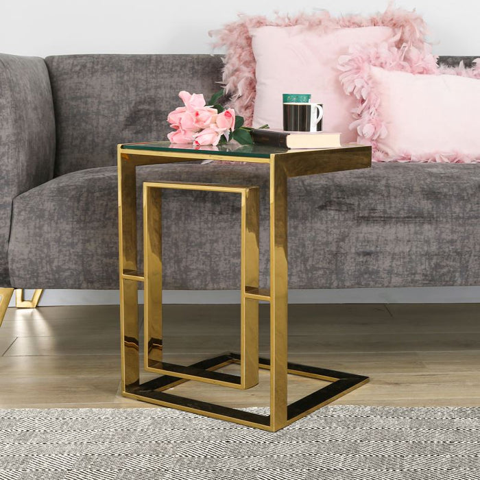 Square Top Glass Apex Gold Sofa Table Sofa Tables CIMC 