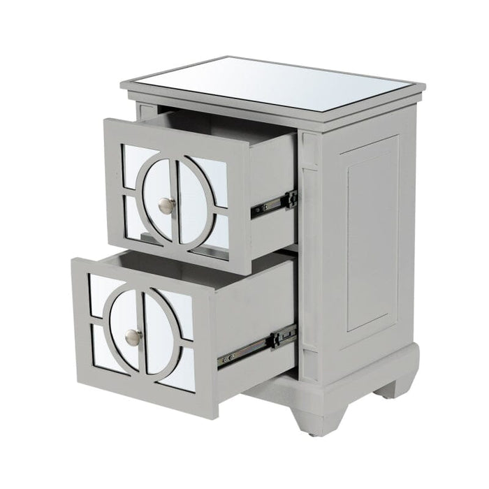 Torino Grey Wood 2 Drawer Bedside Cabinet Bedside Cabinet CIMC 