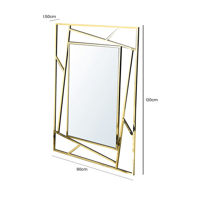 120cm Azaria Gold Wall Mirror Mirrors CIMC 