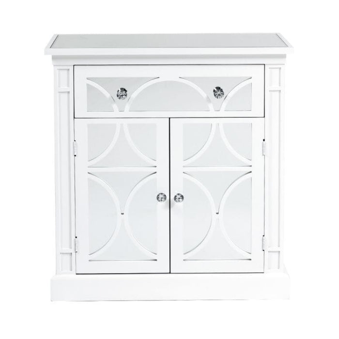 Torino White Metal Frame and 1 Drawer 2 Door Wood Sideboard Cabinet Sideboards CIMC 