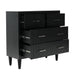 Solano 4 Drawer Chest Black - KD Legs Chest of Drawer CIMC 